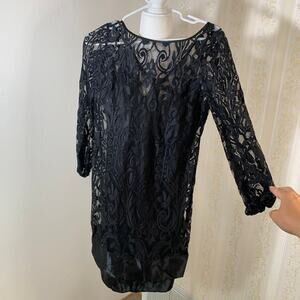 Laundry by Shelli Segal Black Lace Dress size 4